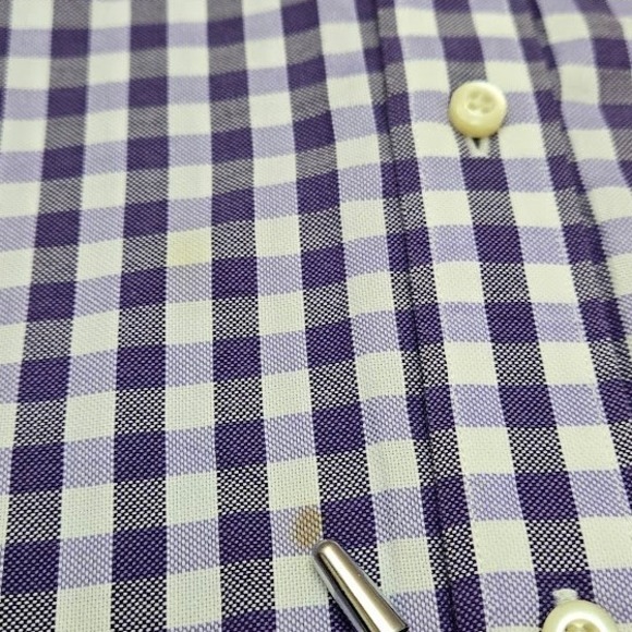 2 Jack Stone Gingham Dress Shirt Long Sleeve Button Down‎ Size XL - Picture 10 of 11